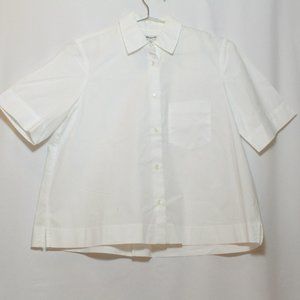 Madewell Cropped white button down XS
